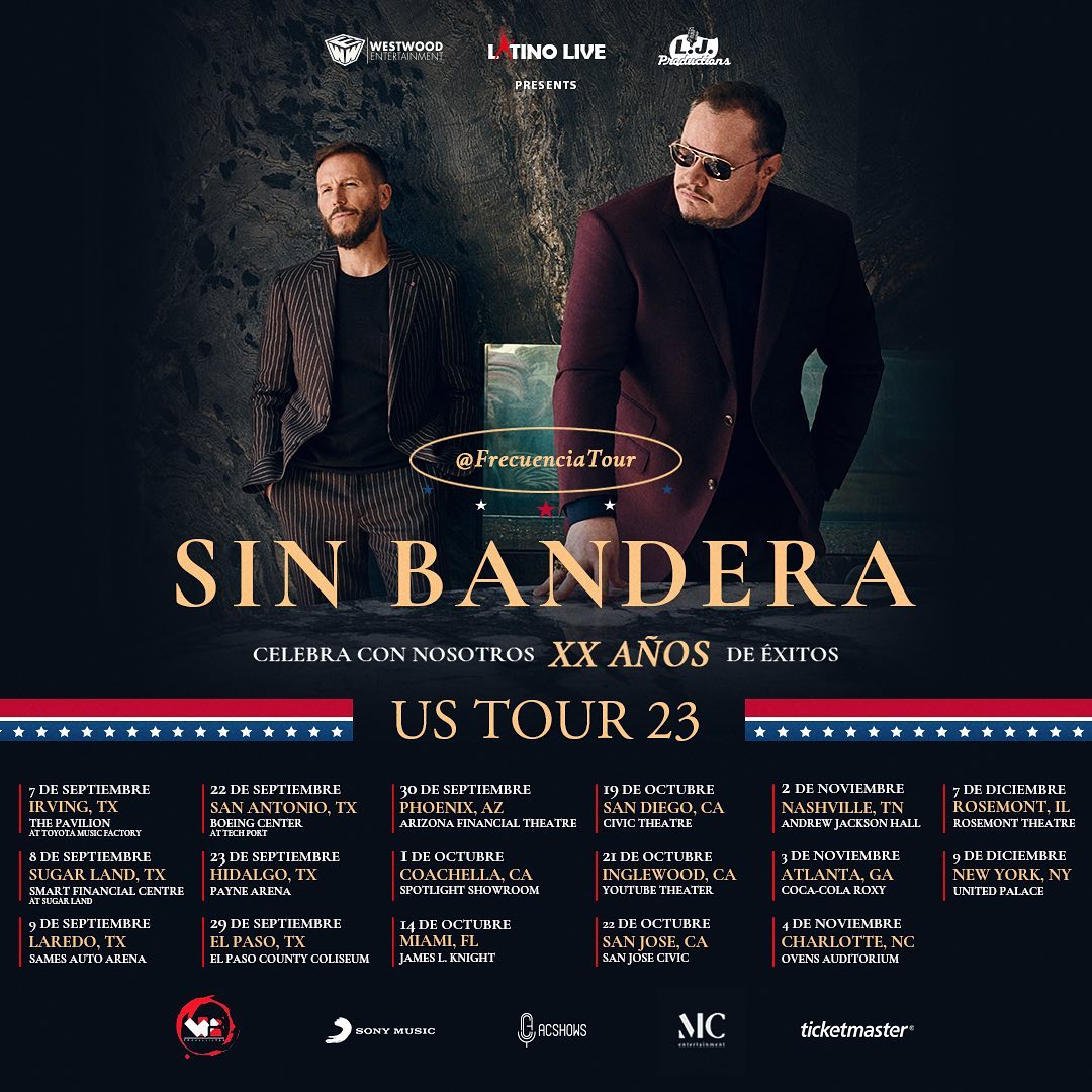Sin Bandera Frecuencia Tour Fechas Estados Unidos - US Tour Sin Bandera