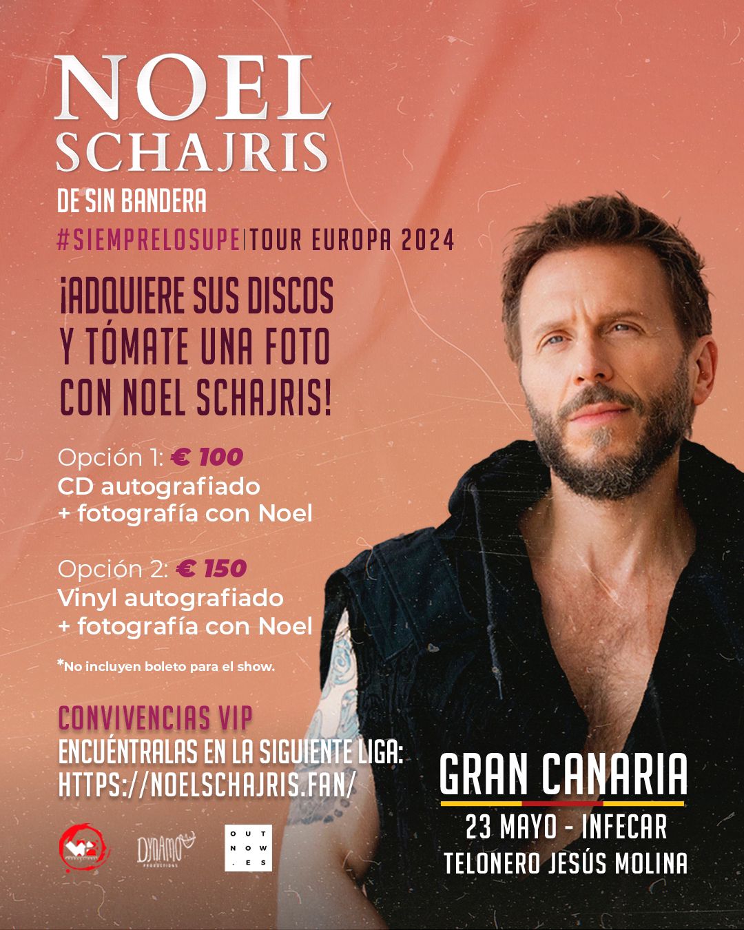 Noel Schajris (Sin Bandera) en vivo, Gran Canaria España